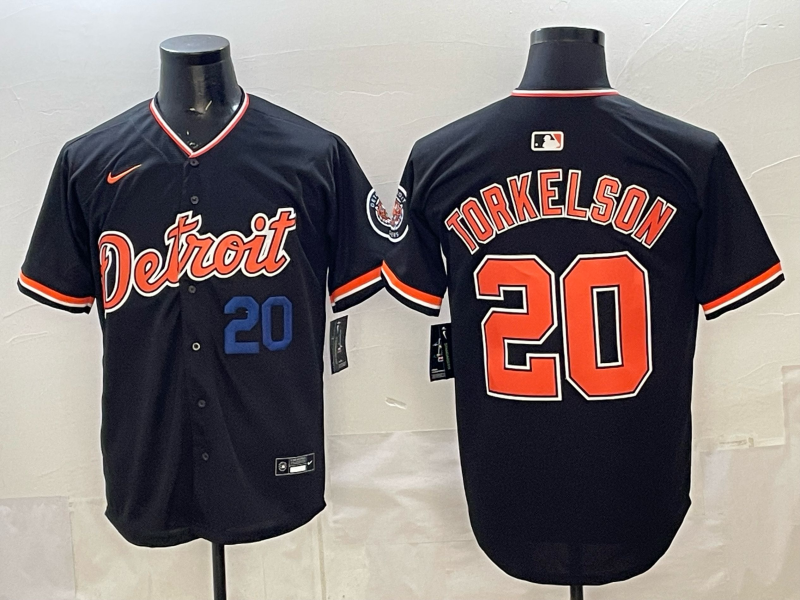 Men Detroit Tigers #20 Torkelson black Game Nike MLB Jersey032102
